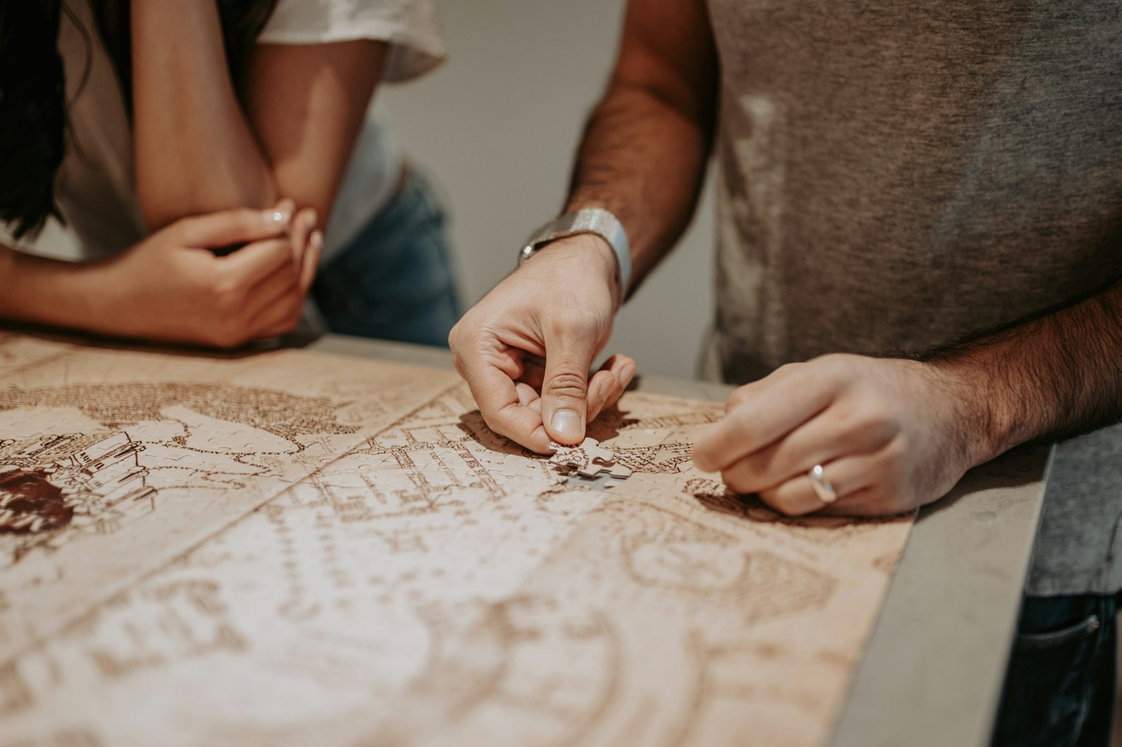 Architects discussing blueprints for a housing project